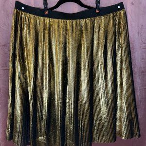 Eloquii Gold Party Skirt Elastic Waistband Size 24